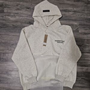 Essentials Fear Of God Light Oatmeal Hoodie